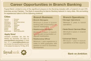 Faysal Bank Jobs Advertisement 2023 Apply Online in Pakistani Banks 2023