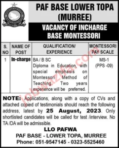 PAF Vacancies 2023 For Male And Female Online Registration 
